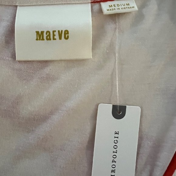 NWT Anthropologie Maeve Summer Breeze orange and white floral hook front dress - Picture 6 of 7